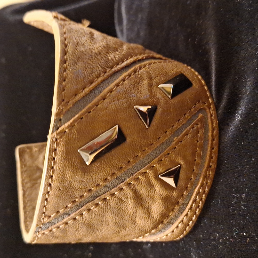Vintage Leather Brown Cuff Bracelet